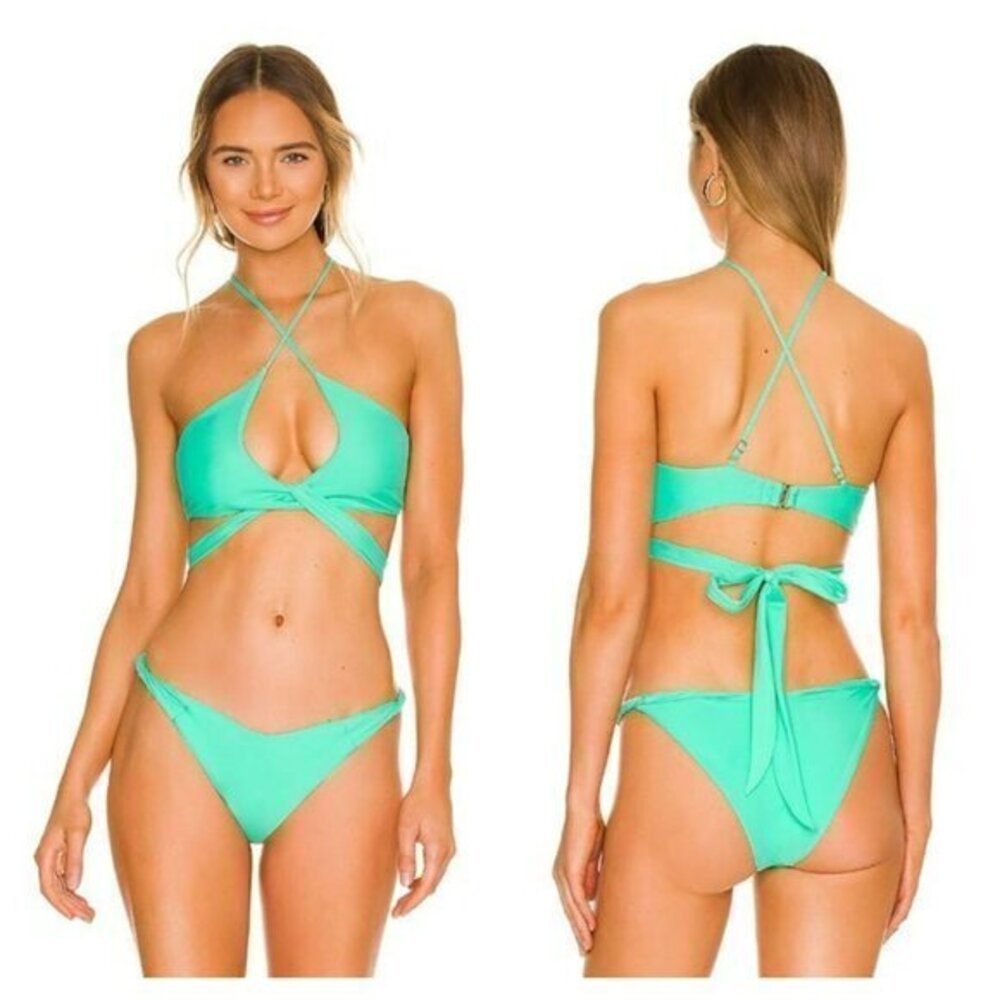 Tularosa Sadako Bikini Top & Bottom Set - Mint Green